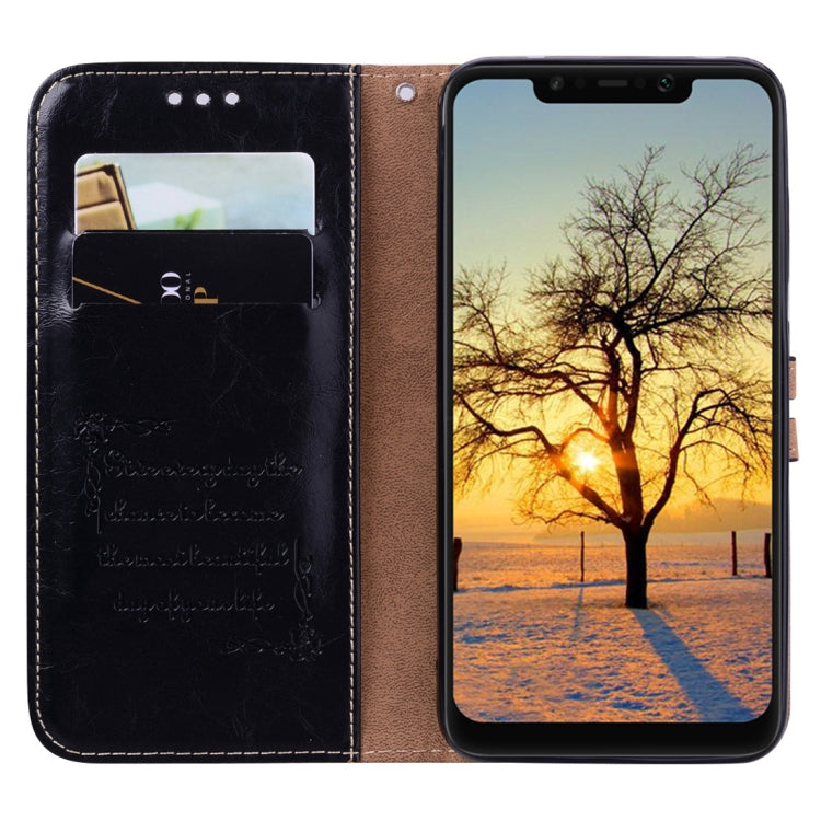 Business Style Oil Wax Texture Horizontal Flip Leather Case for Xiaomi Pocophone F1 , with Holder & Card Slots & Wallet