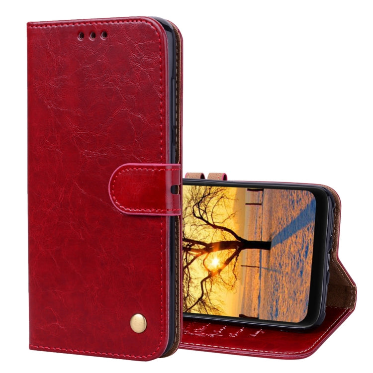 Business Style Oil Wax Texture Horizontal Flip Leather Case for Xiaomi Pocophone F1 , with Holder & Card Slots & Wallet