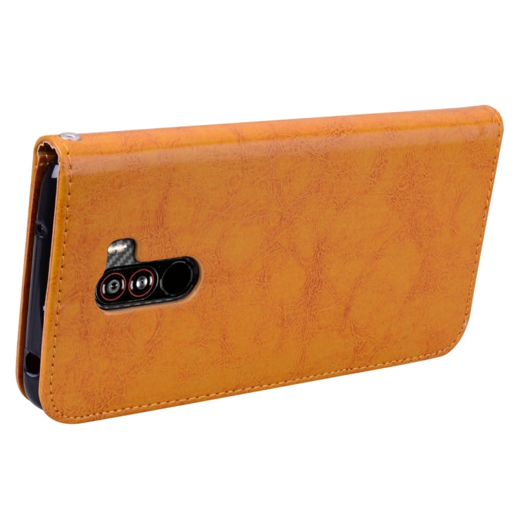 Business Style Oil Wax Texture Horizontal Flip Leather Case for Xiaomi Pocophone F1 , with Holder & Card Slots & Wallet