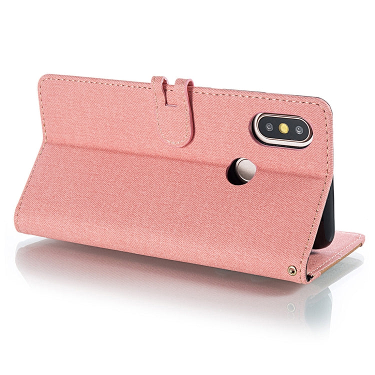 Splicing Embossed Female Style Horizontal Flip Leather Case for Xiaomi Mi 6X / A2 , with Holder & Card Slots & Wallet & Lanyard