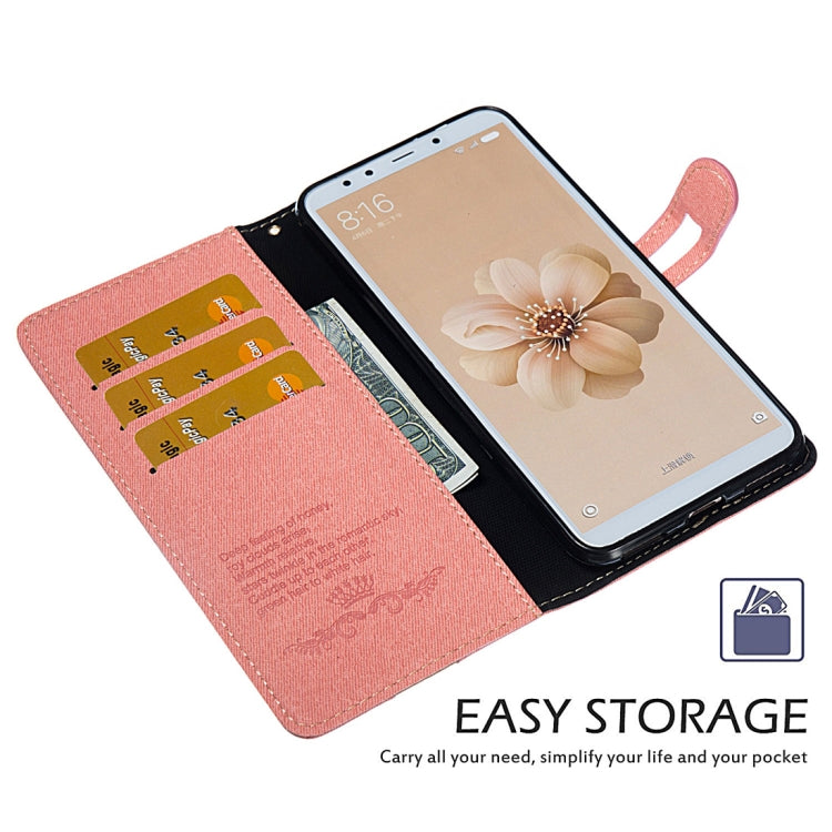 Splicing Embossed Female Style Horizontal Flip Leather Case for Xiaomi Mi 6X / A2 , with Holder & Card Slots & Wallet & Lanyard