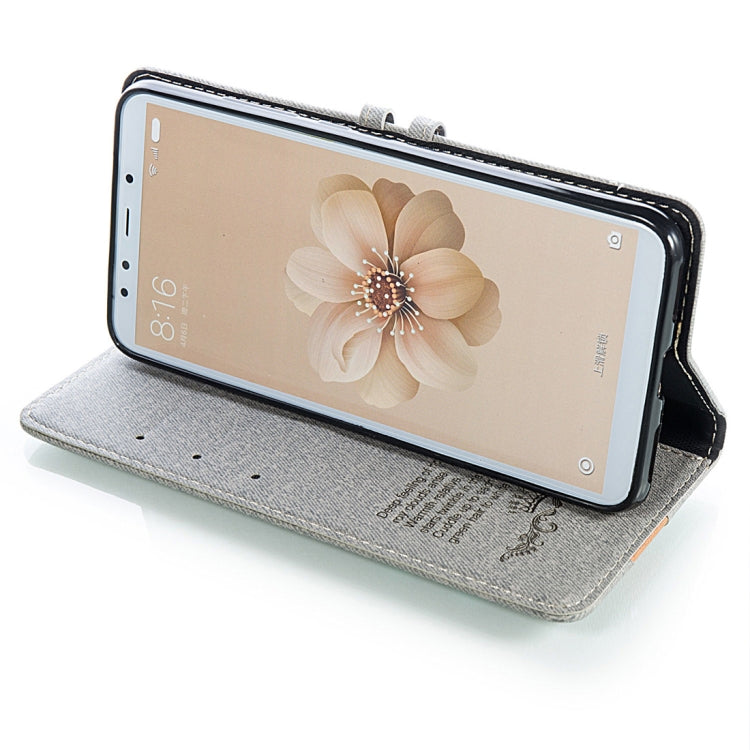 Splicing Embossed Female Style Horizontal Flip Leather Case for Xiaomi Mi 6X / A2 , with Holder & Card Slots & Wallet & Lanyard