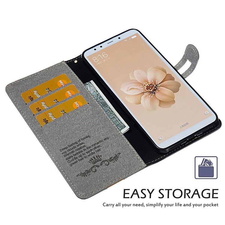 Splicing Embossed Female Style Horizontal Flip Leather Case for Xiaomi Mi 6X / A2 , with Holder & Card Slots & Wallet & Lanyard