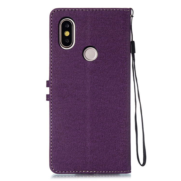 Splicing Embossed Female Style Horizontal Flip Leather Case for Xiaomi Mi 6X / A2 , with Holder & Card Slots & Wallet & Lanyard
