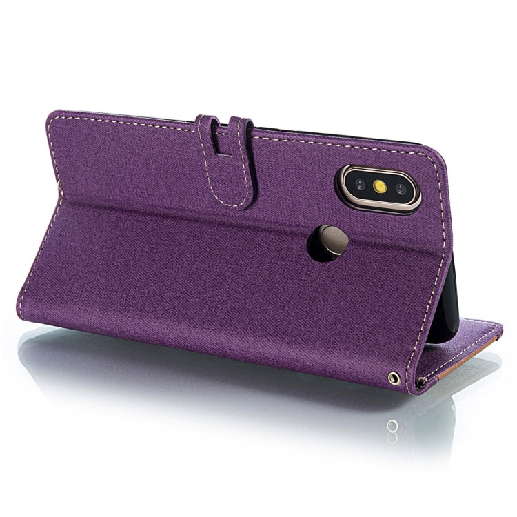 Splicing Embossed Female Style Horizontal Flip Leather Case for Xiaomi Mi 6X / A2 , with Holder & Card Slots & Wallet & Lanyard