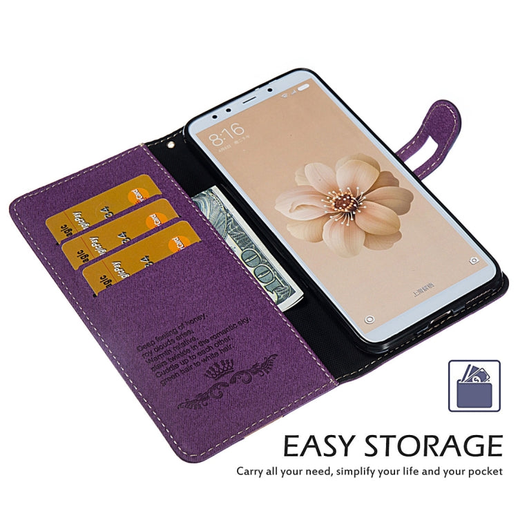 Splicing Embossed Female Style Horizontal Flip Leather Case for Xiaomi Mi 6X / A2 , with Holder & Card Slots & Wallet & Lanyard