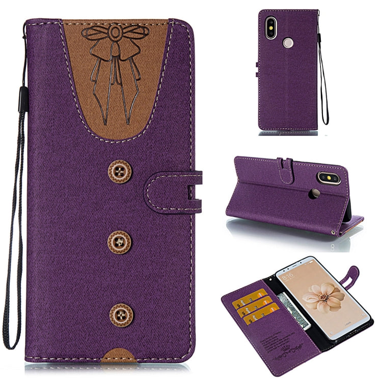 Splicing Embossed Female Style Horizontal Flip Leather Case for Xiaomi Mi 6X / A2 , with Holder & Card Slots & Wallet & Lanyard