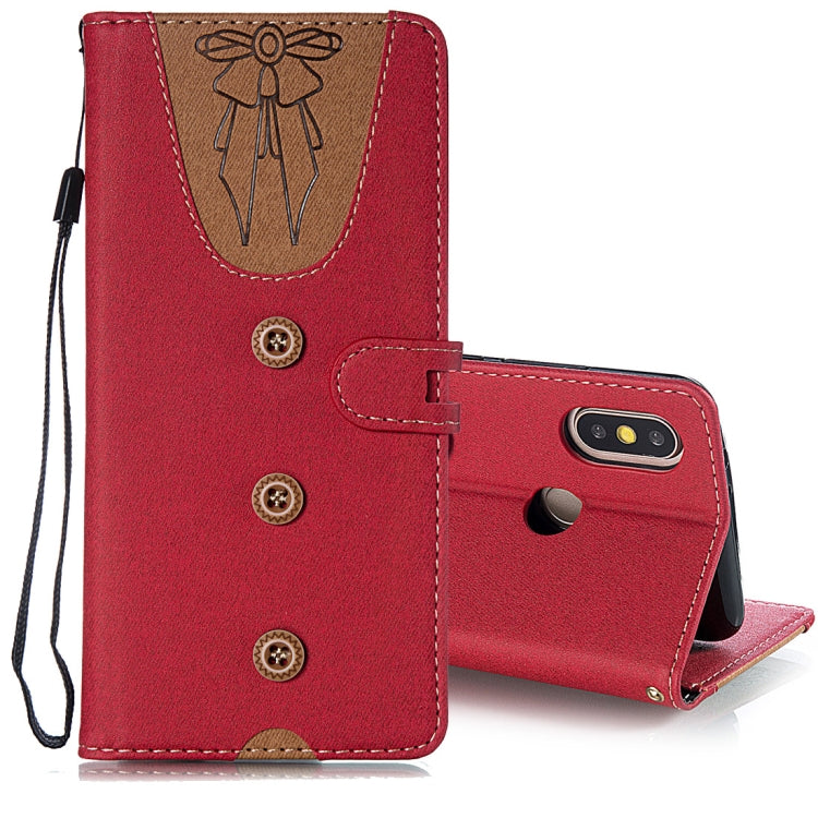 Splicing Embossed Female Style Horizontal Flip Leather Case for Xiaomi Mi 6X / A2 , with Holder & Card Slots & Wallet & Lanyard