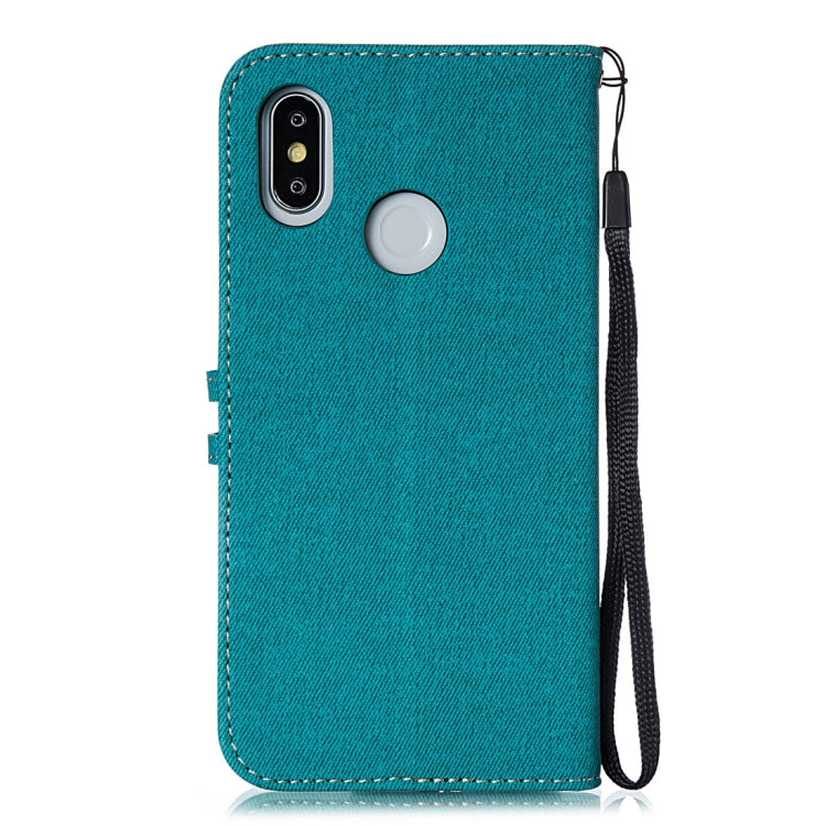 Splicing Embossed Female Style Horizontal Flip Leather Case for Xiaomi Mi 8, with Holder & Card Slots & Wallet & Lanyard