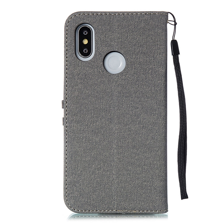 Splicing Embossed Female Style Horizontal Flip Leather Case for Xiaomi Mi 8, with Holder & Card Slots & Wallet & Lanyard