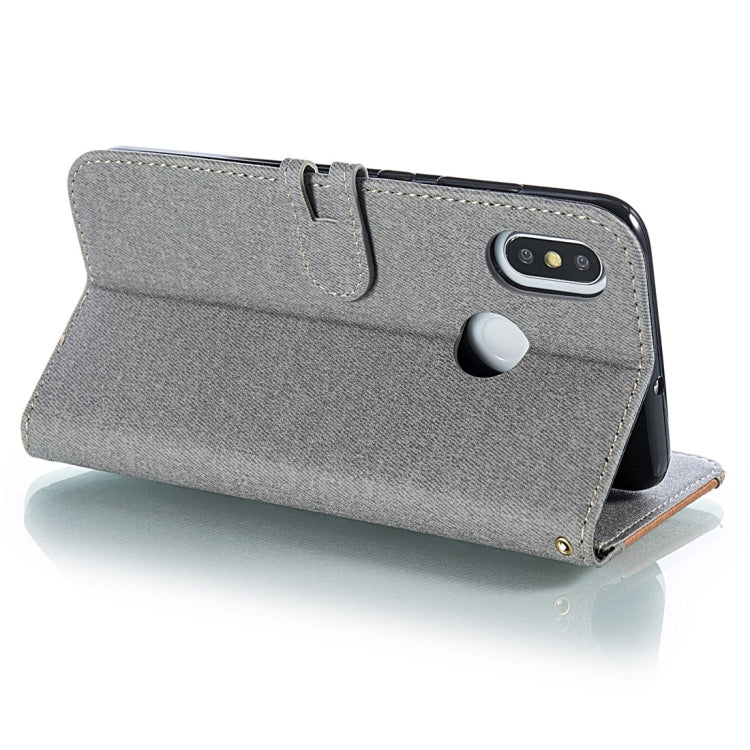 Splicing Embossed Female Style Horizontal Flip Leather Case for Xiaomi Mi 8, with Holder & Card Slots & Wallet & Lanyard