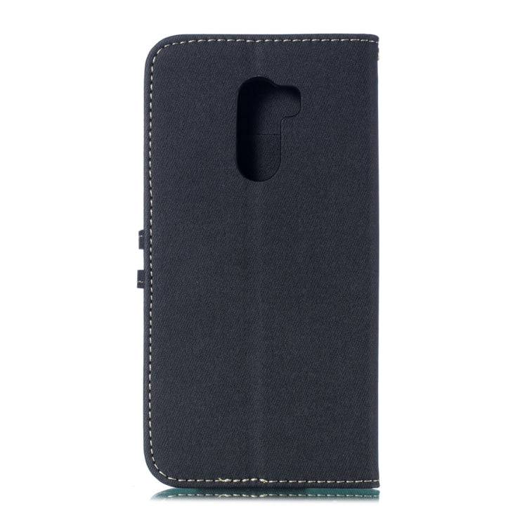 Splicing Embossed Male Style Horizontal Flip Leather Case for Xiaomi Pocophone F1, with Holder & Card Slots & Wallet & Lanyard