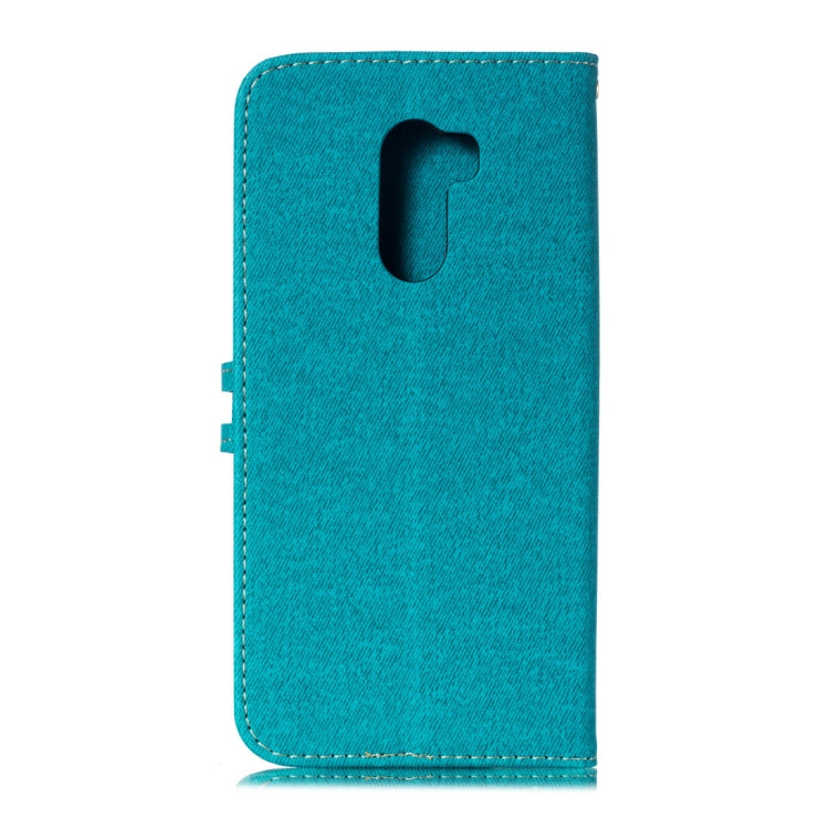 Splicing Embossed Male Style Horizontal Flip Leather Case for Xiaomi Pocophone F1, with Holder & Card Slots & Wallet & Lanyard