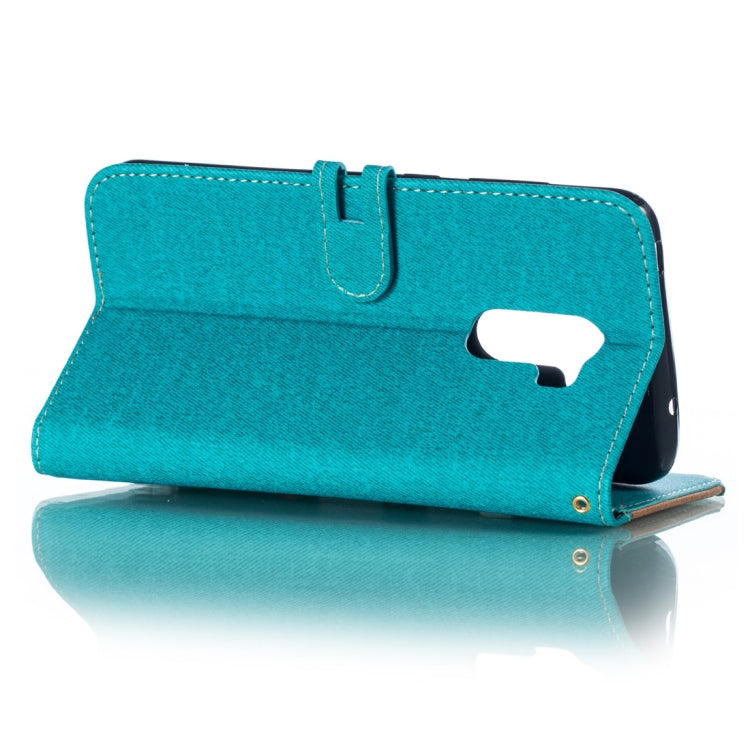 Splicing Embossed Male Style Horizontal Flip Leather Case for Xiaomi Pocophone F1, with Holder & Card Slots & Wallet & Lanyard