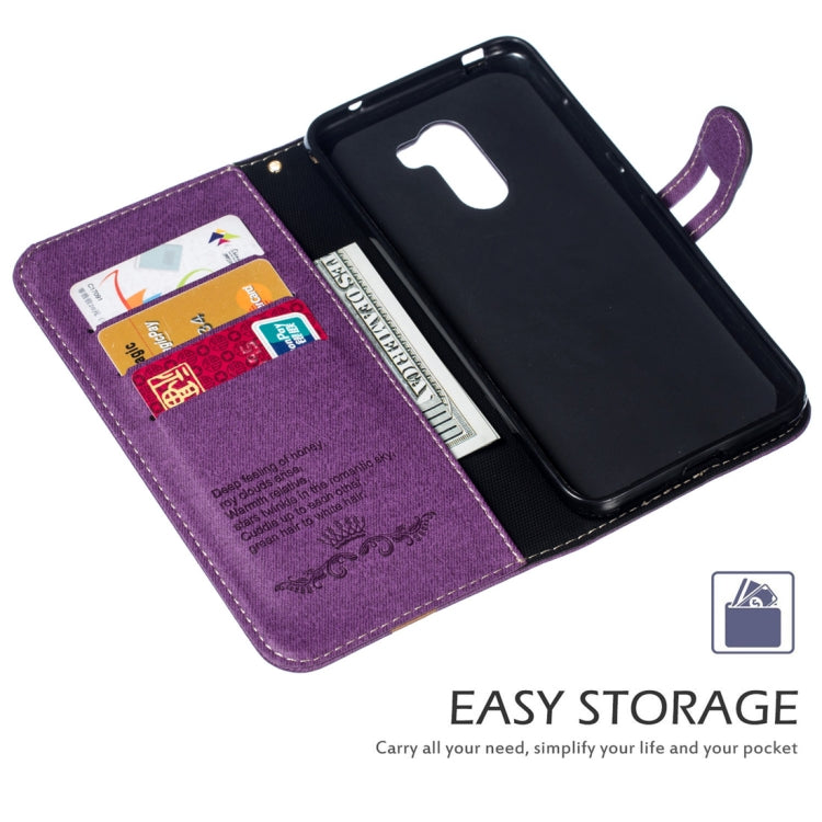 Splicing Embossed Male Style Horizontal Flip Leather Case for Xiaomi Pocophone F1, with Holder & Card Slots & Wallet & Lanyard