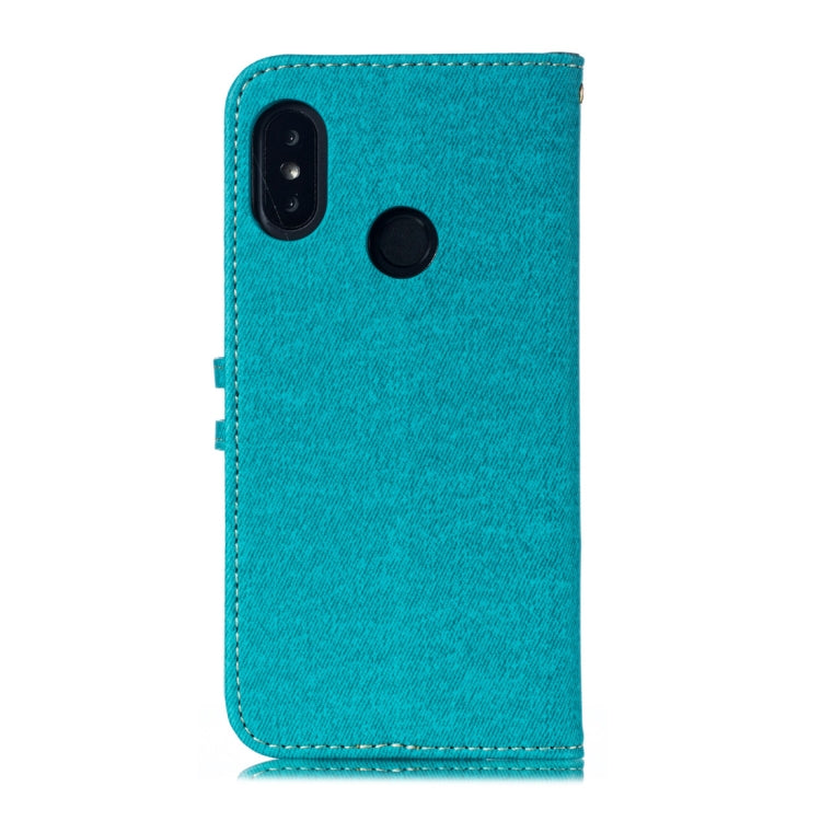 Splicing Embossed Male Style Horizontal Flip Leather Case for Xiaomi Redmi 6 Pro, with Holder & Card Slots & Wallet & Lanyard