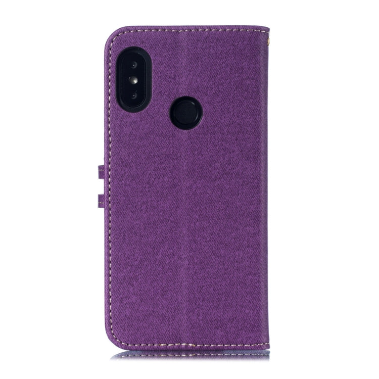 Splicing Embossed Male Style Horizontal Flip Leather Case for Xiaomi Redmi 6 Pro, with Holder & Card Slots & Wallet & Lanyard