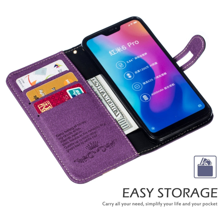 Splicing Embossed Male Style Horizontal Flip Leather Case for Xiaomi Redmi 6 Pro, with Holder & Card Slots & Wallet & Lanyard