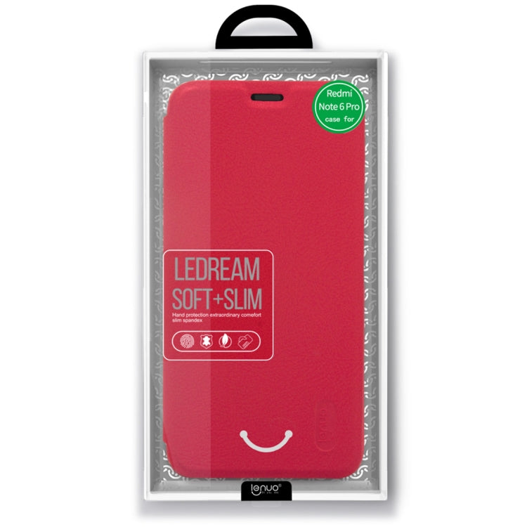 lenuo Ledream Series Litchi Texture Horizontal Flip PU Leather Case for Xiaomi Redmi Note 6 Pro, with Card Slot