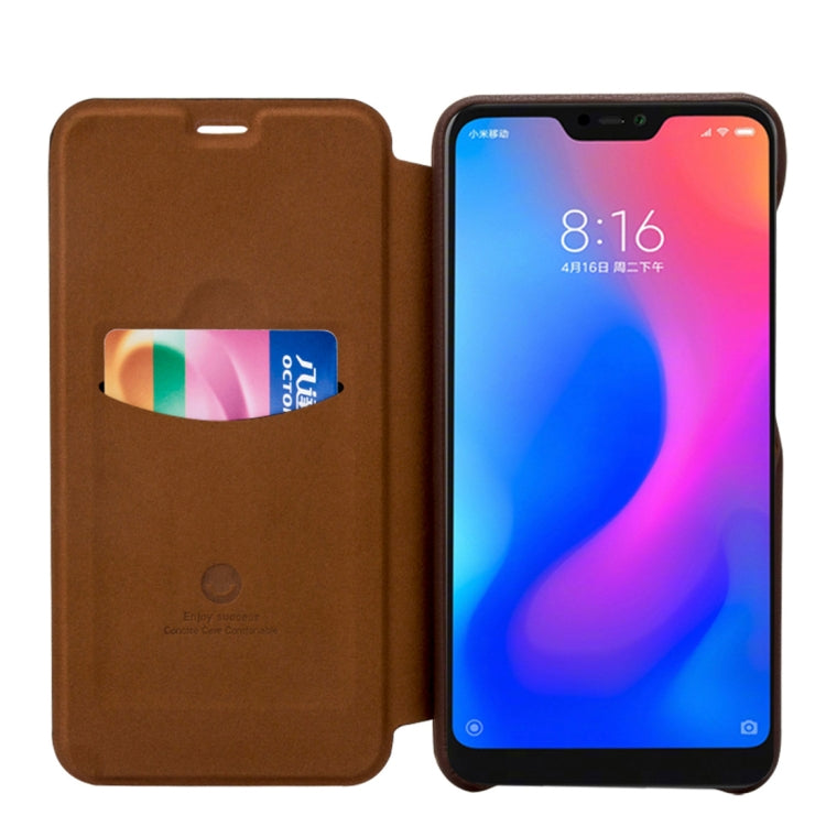 lenuo Ledream Series Litchi Texture Horizontal Flip PU Leather Case for Xiaomi Redmi Note 6 Pro, with Card Slot