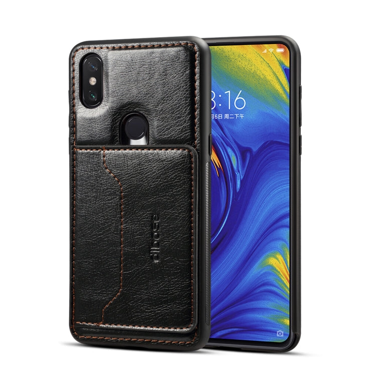 Dibase TPU + PC + PU Crazy Horse Texture Protective Case for Xiaomi Mi Mix 3, with Holder & Card Slots