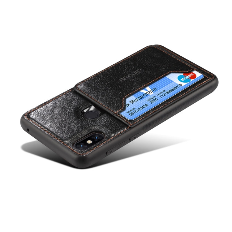 Dibase TPU + PC + PU Crazy Horse Texture Protective Case for Xiaomi Mi Mix 3, with Holder & Card Slots