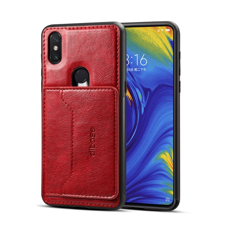 Dibase TPU + PC + PU Crazy Horse Texture Protective Case for Xiaomi Mi Mix 3, with Holder & Card Slots