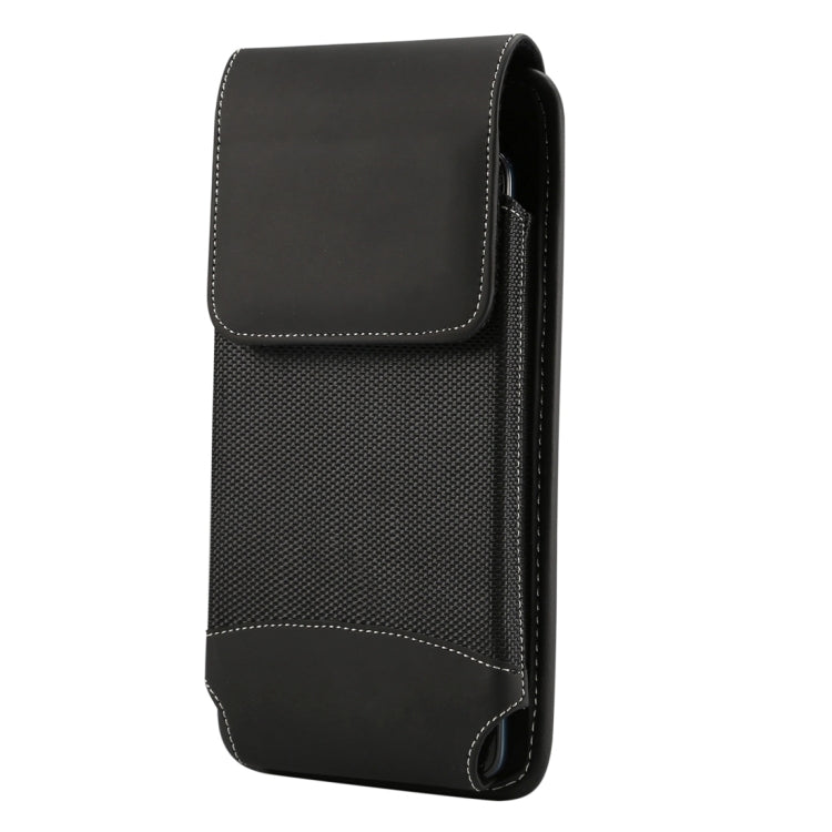 Universal Hanging Waist Oxford Cloth Case for 6.4-6.5 inch Mobile Phones, with Carabiner(Black)