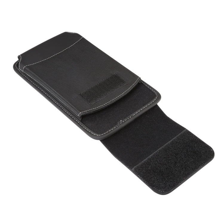 Universal Hanging Waist Oxford Cloth Case for 6.4-6.5 inch Mobile Phones, with Carabiner(Black)