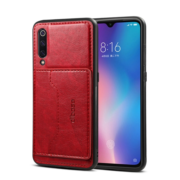 Dibase Crazy Horse Texture PU Leather Case for Xiaomi Mi 9, with Holder & Card Slot