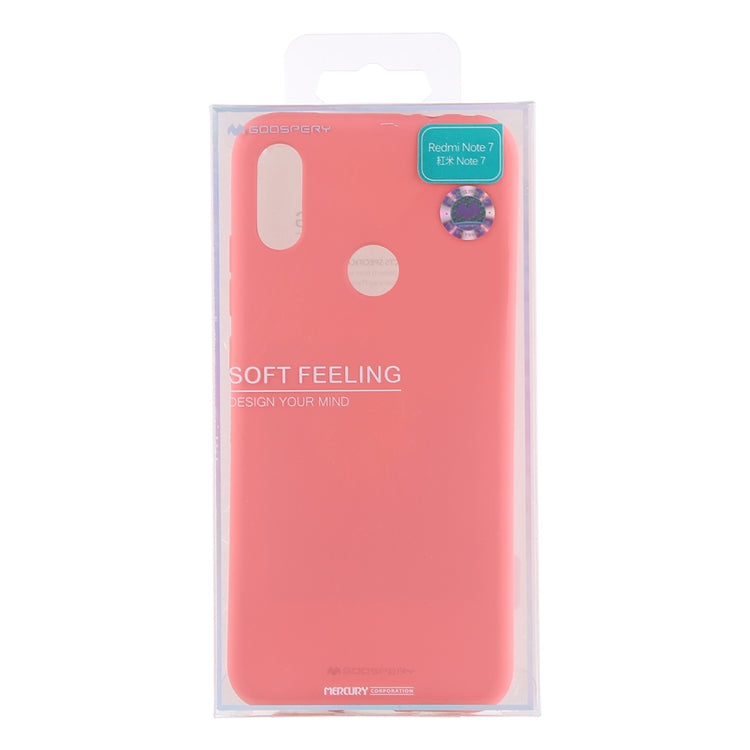 GOOSPERY SOFT FEELING Liquid TPU Drop-proof Soft Case for Xiaomi Redmi Note 7
