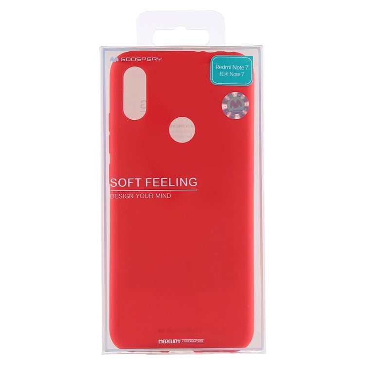GOOSPERY SOFT FEELING Liquid TPU Drop-proof Soft Case for Xiaomi Redmi Note 7