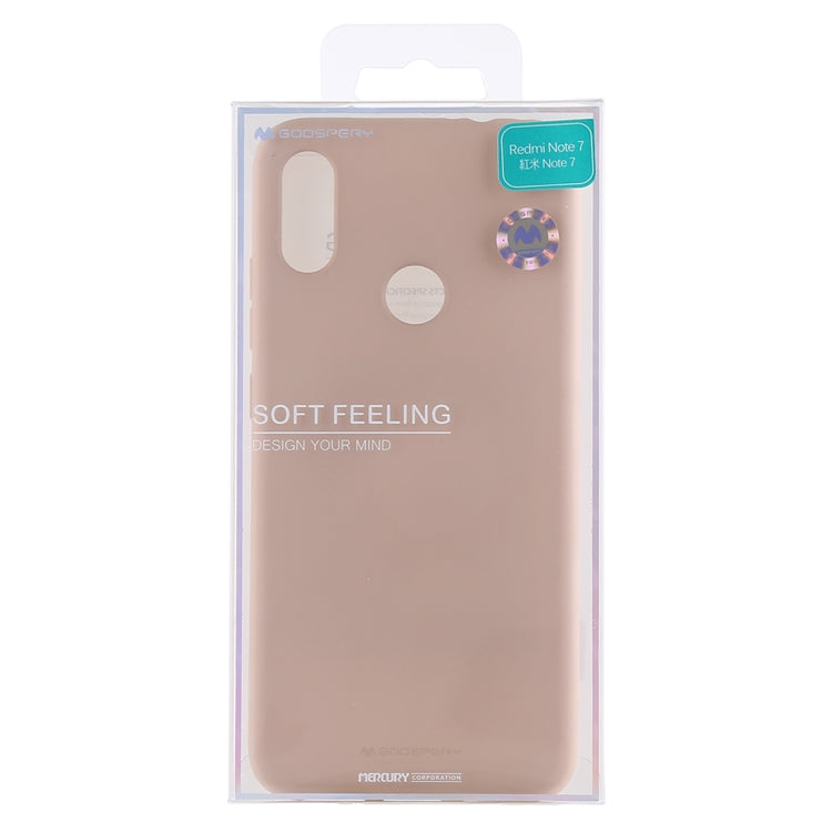 GOOSPERY SOFT FEELING Liquid TPU Drop-proof Soft Case for Xiaomi Redmi Note 7
