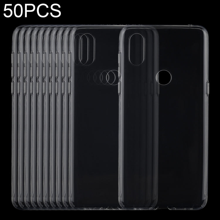 50 PCS 0.75mm Ultrathin Transparent TPU Soft Protective Case for Xiaomi Mi Mix 3