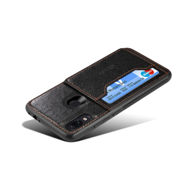 Dibase TPU + PC + PU Crazy Horse Texture Protective Case for Xiaomi Redmi Note 7 & Note 7 Pro, with Holder & Card Slots