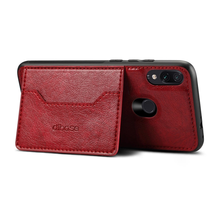 Dibase TPU + PC + PU Crazy Horse Texture Protective Case for Xiaomi Redmi Note 7 & Note 7 Pro, with Holder & Card Slots