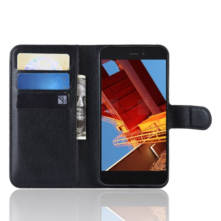 Litchi Texture Horizontal Flip Leather Case for Xiaomi Redmi Go, with Wallet & Holder & Card Slots