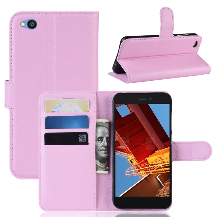 Litchi Texture Horizontal Flip Leather Case for Xiaomi Redmi Go, with Wallet & Holder & Card Slots