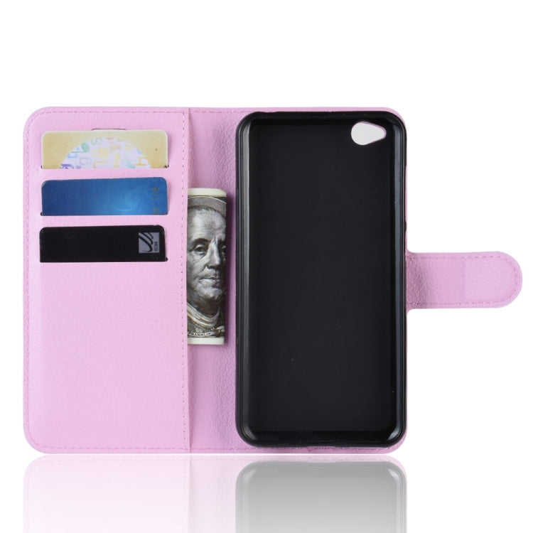 Litchi Texture Horizontal Flip Leather Case for Xiaomi Redmi Go, with Wallet & Holder & Card Slots