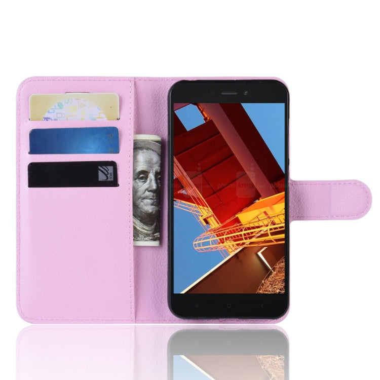 Litchi Texture Horizontal Flip Leather Case for Xiaomi Redmi Go, with Wallet & Holder & Card Slots