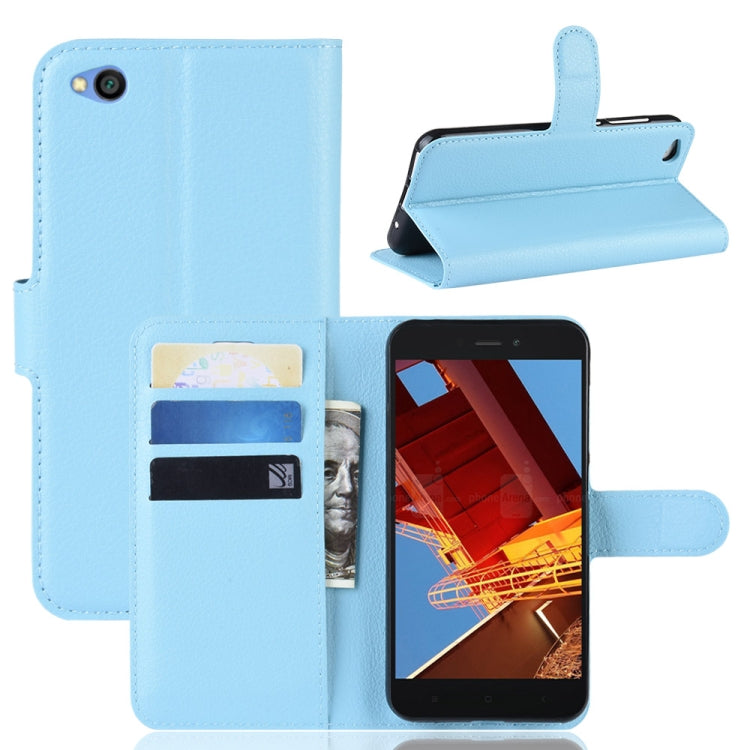 Litchi Texture Horizontal Flip Leather Case for Xiaomi Redmi Go, with Wallet & Holder & Card Slots