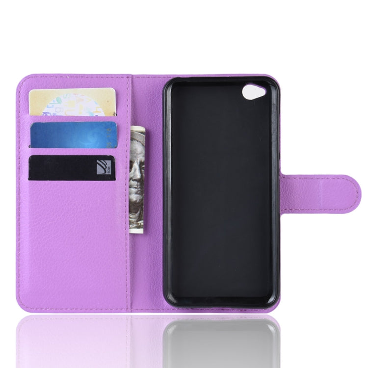 Litchi Texture Horizontal Flip Leather Case for Xiaomi Redmi Go, with Wallet & Holder & Card Slots