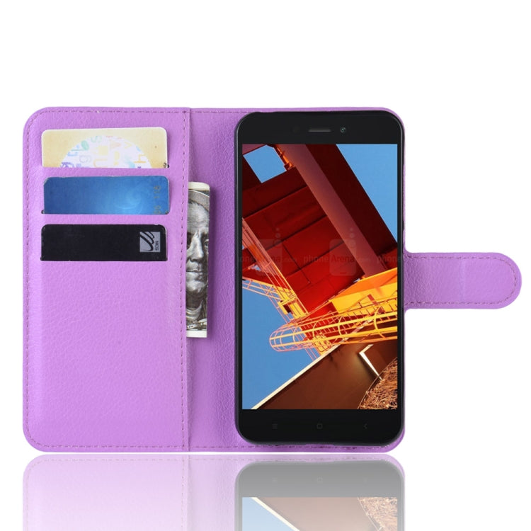 Litchi Texture Horizontal Flip Leather Case for Xiaomi Redmi Go, with Wallet & Holder & Card Slots