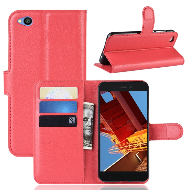 Litchi Texture Horizontal Flip Leather Case for Xiaomi Redmi Go, with Wallet & Holder & Card Slots