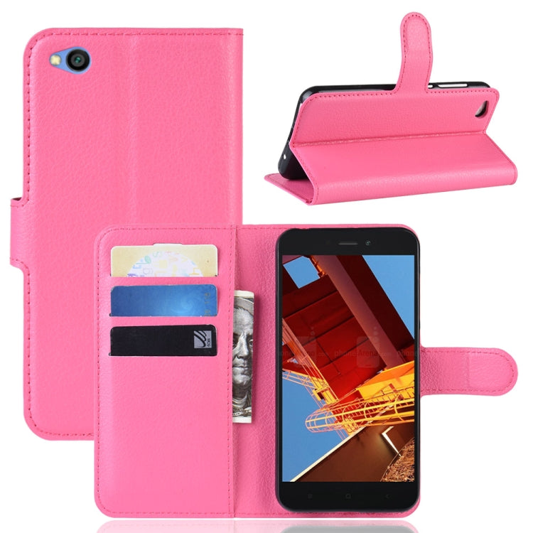 Litchi Texture Horizontal Flip Leather Case for Xiaomi Redmi Go, with Wallet & Holder & Card Slots