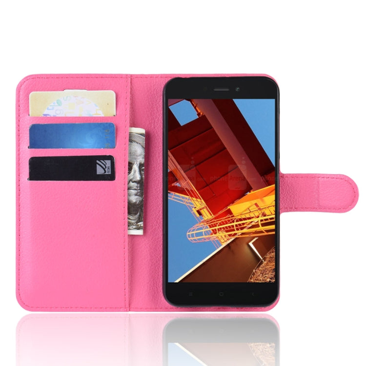 Litchi Texture Horizontal Flip Leather Case for Xiaomi Redmi Go, with Wallet & Holder & Card Slots