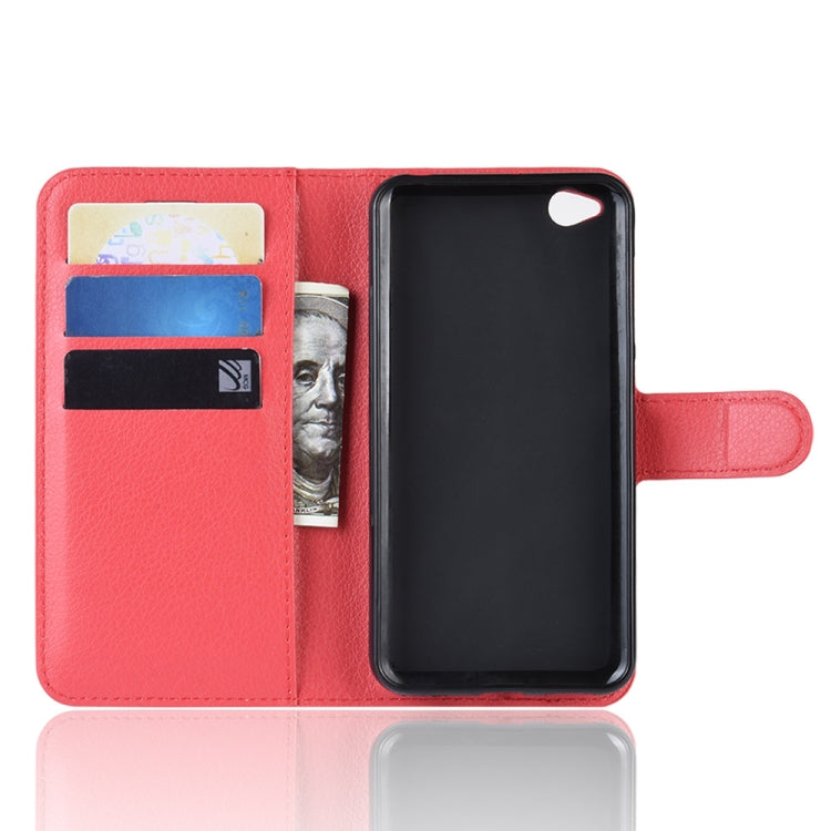 Litchi Texture Horizontal Flip Leather Case for Xiaomi Redmi Go, with Wallet & Holder & Card Slots