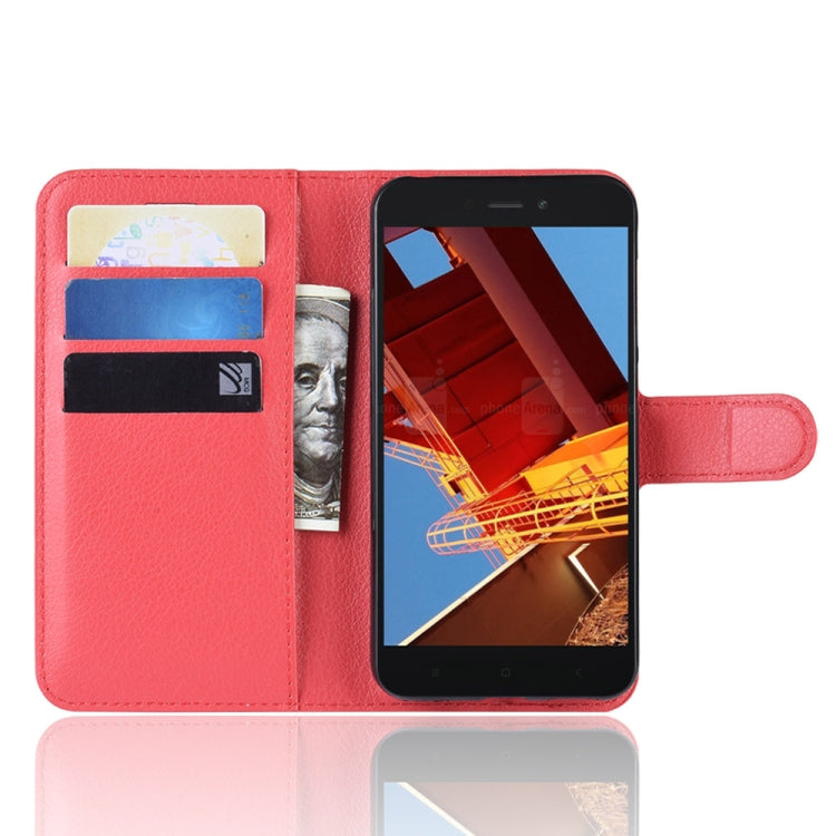 Litchi Texture Horizontal Flip Leather Case for Xiaomi Redmi Go, with Wallet & Holder & Card Slots
