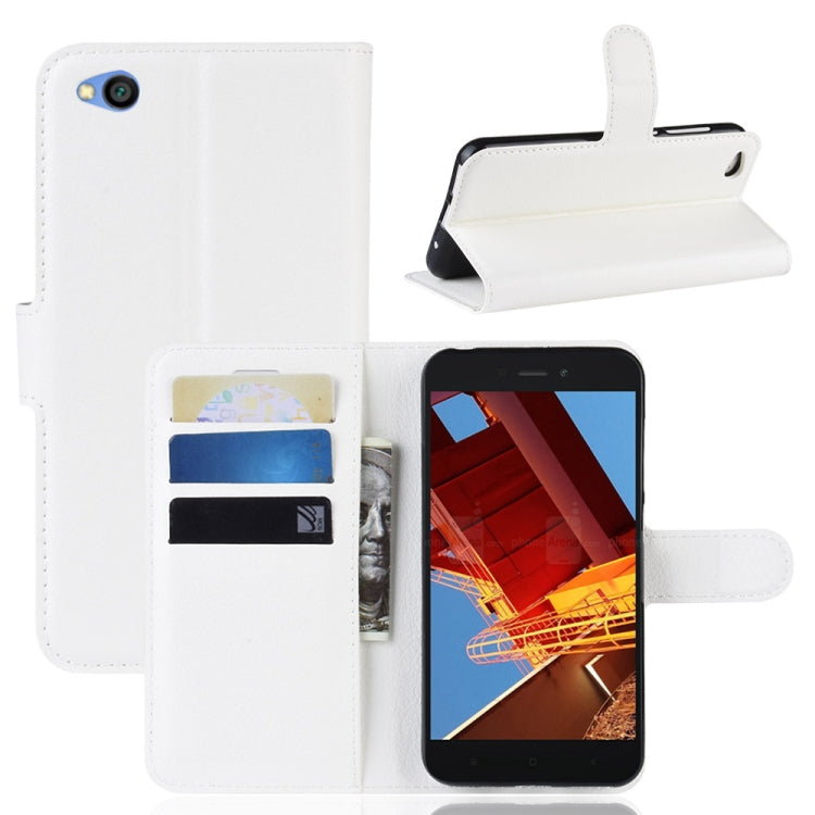 Litchi Texture Horizontal Flip Leather Case for Xiaomi Redmi Go, with Wallet & Holder & Card Slots