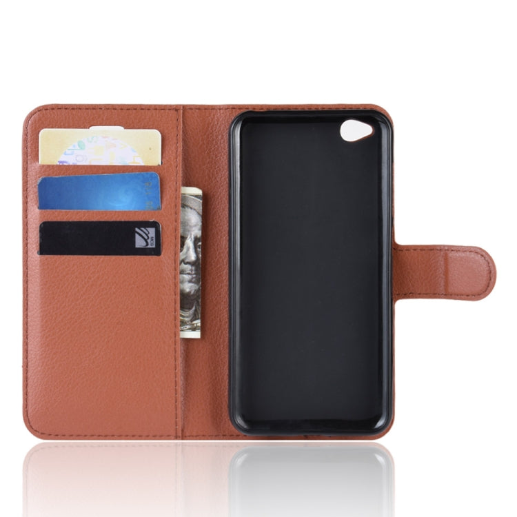 Litchi Texture Horizontal Flip Leather Case for Xiaomi Redmi Go, with Wallet & Holder & Card Slots